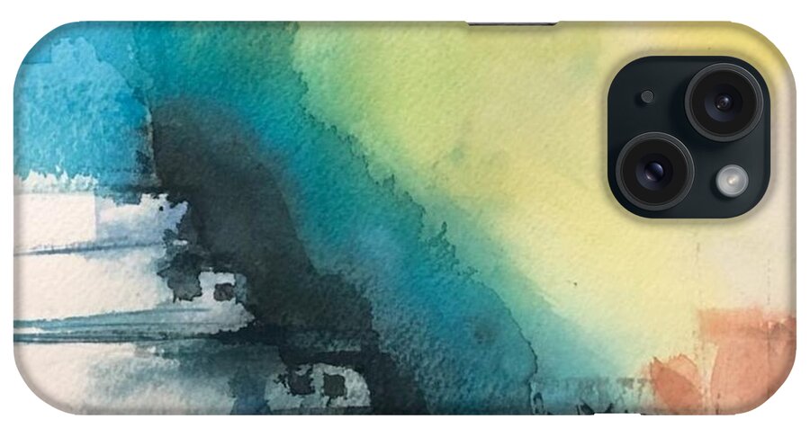 Untitled Scape iPhone Case featuring the painting Untitled Scape by Nina Jatania