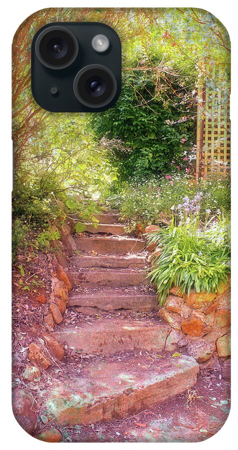 Garden iPhone Case featuring the photograph Up the Garden Steps by Elaine Teague
