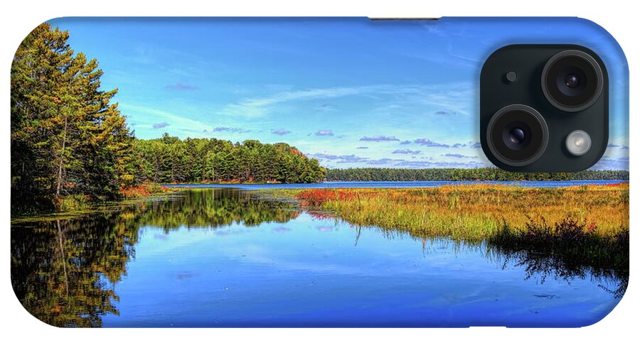 Upnorth iPhone Case featuring the photograph Upper Buckatabon Lake in Fall by Dale Kauzlaric
