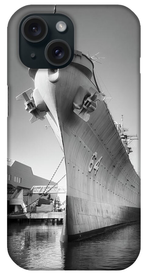 Uss Wisconsin iPhone Case featuring the photograph USS Wisconsin by Susan Rissi Tregoning