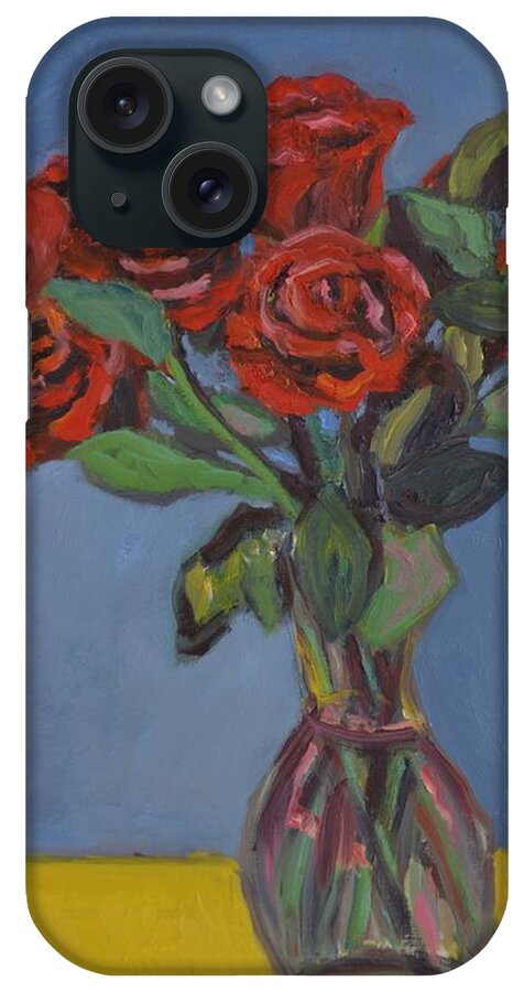 Roses iPhone Case featuring the painting Valentine Flowers II by Beth Riso