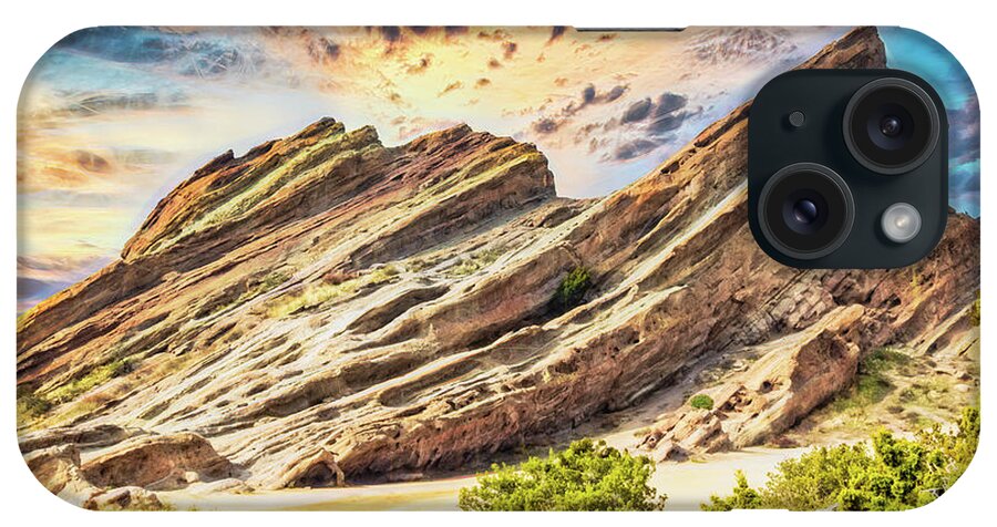  iPhone Case featuring the photograph Vasquez Rocks at Sunset 2 by Dan Carmichael