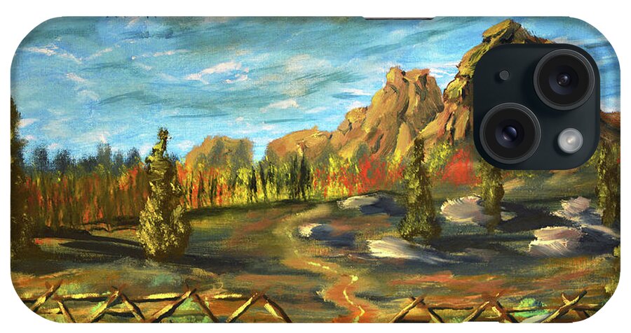 Vedauwoo iPhone Case featuring the painting Vedauwoo Trail by Chance Kafka