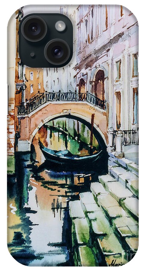 Venice iPhone Case featuring the digital art Venetian Canal IV by Maria Rabinky