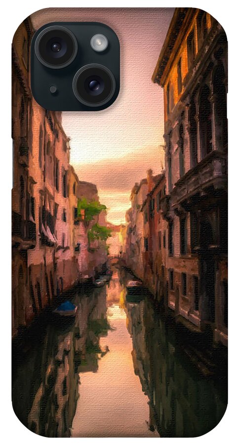 Venice iPhone Case featuring the painting Venice Canal Italy by Tony Rubino
