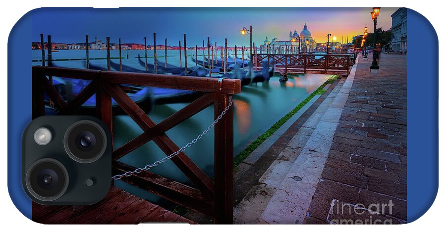 Sunset iPhone Case featuring the photograph Venice sunset over Santa Maria della Salute by The P