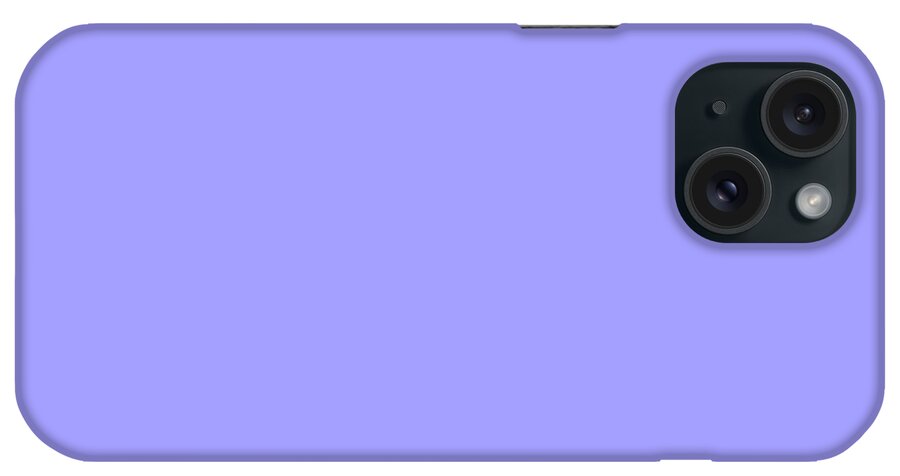 Light iPhone Case featuring the digital art Very Light Peri Blue Gray Purple by Delynn Addams