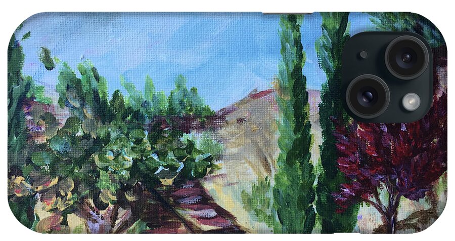 Maurice Carrie Winery iPhone Case featuring the painting View from Maurice Carrie Winery by Roxy Rich