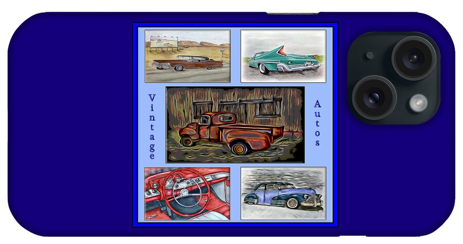 Chevy iPhone Case featuring the digital art Vintage Auto Poster by Ronald Mills