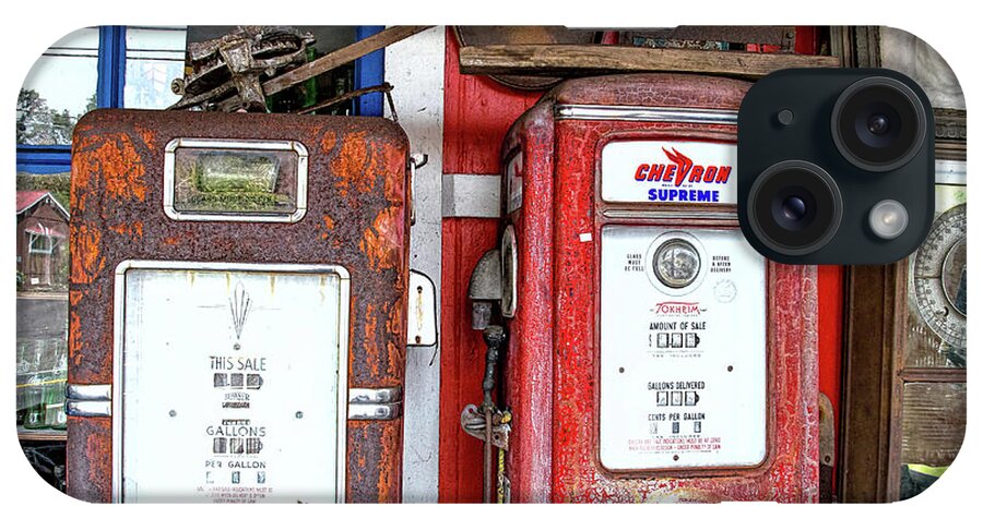 Vintage iPhone Case featuring the photograph Vintage Gas Pumps by David Lawson