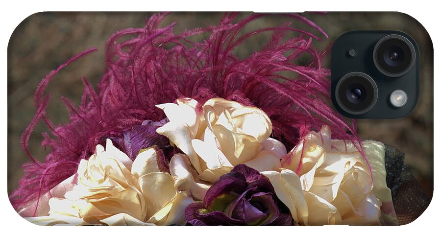 Hat iPhone Case featuring the photograph Vintage Hat With Fabric Roses by Kae Cheatham