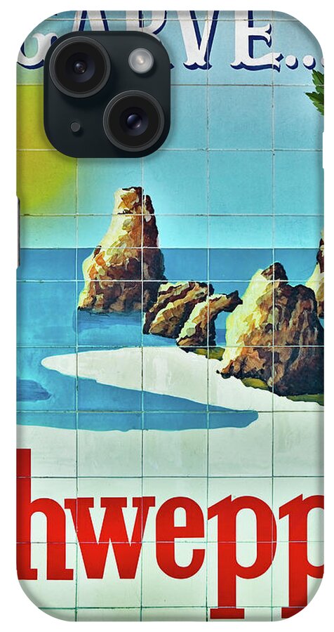 Schweppes iPhone Case featuring the photograph Vintage Schweppes Algarve Mosaic - Retouched by Angelo DeVal