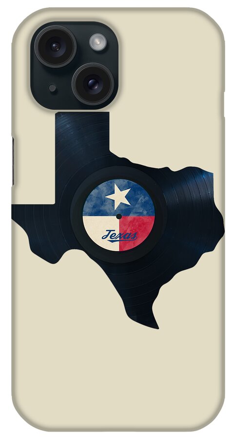 Texas iPhone Case featuring the photograph Vinyl Texas map by Delphimages Map Creations