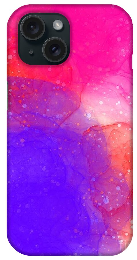 Colorful iPhone Case featuring the digital art Viored - Artistic Colorful Abstract Liquid Watercolor Digital Art by Sambel Pedes