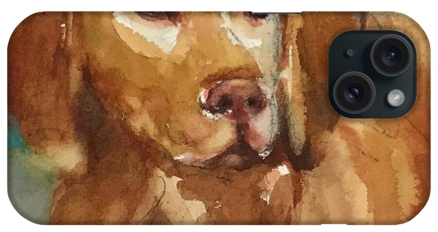 Dog iPhone Case featuring the painting Vizsla by Judith Levins