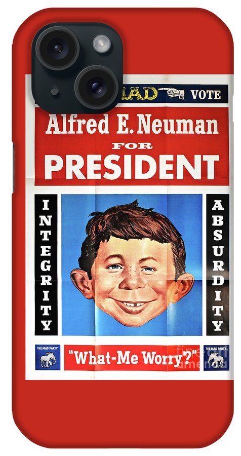 Alfred E Neuman iPhone Case featuring the photograph Vote For Alfred E. Neuman by Ron Long