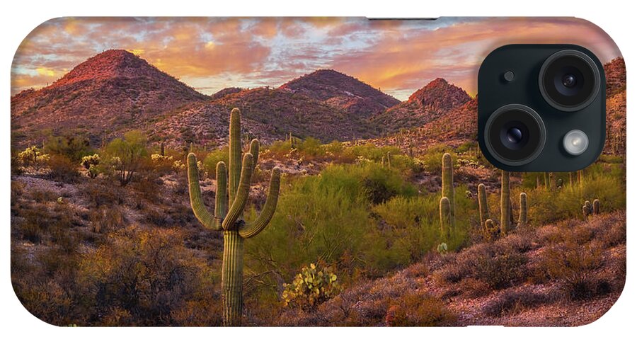Desert iPhone Case featuring the photograph Vulture Mine Sunset - Arizona Wild by Darren White