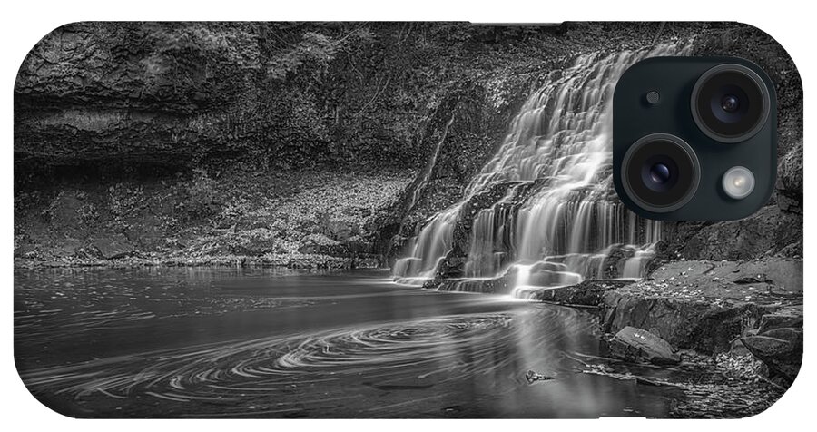 Wadsworth iPhone Case featuring the photograph Wadsworth Falls State Park BW by Susan Candelario