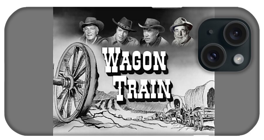 2d iPhone Case featuring the digital art Wagon Train by Brian Wallace