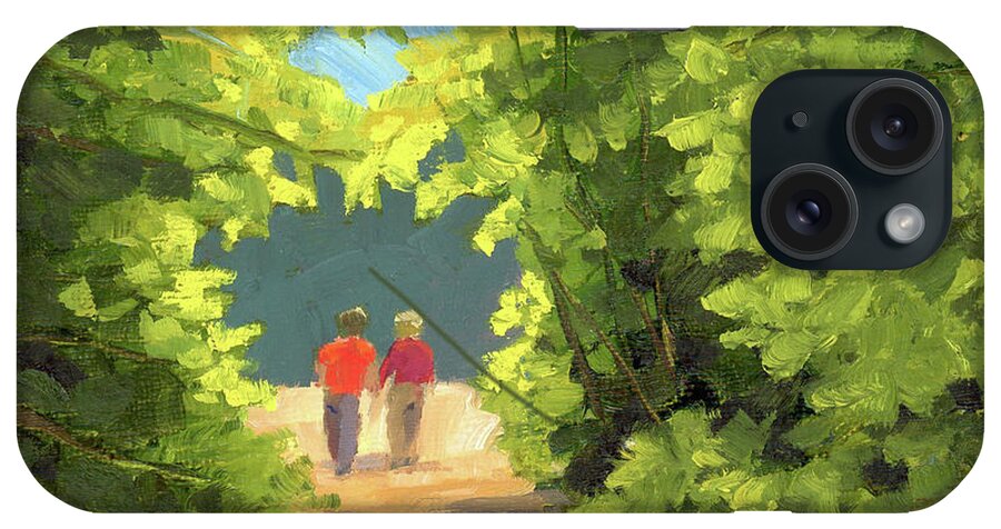 Landscape iPhone Case featuring the painting Walk With Me by Alice Leggett
