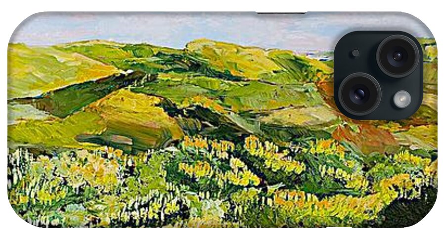 Landscape iPhone Case featuring the painting Walking Hills by Allan P Friedlander