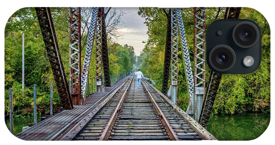 Railroad iPhone Case featuring the photograph Walking The Abandoned Tracks by Jennifer White
