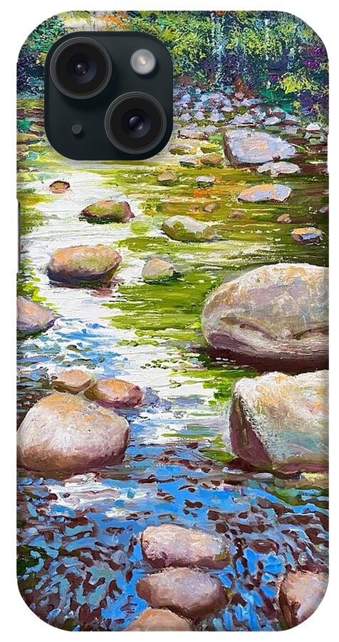 Rivers iPhone Case featuring the painting Waning daylight by Mark Lore