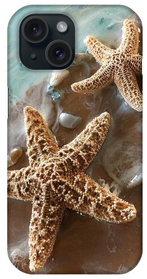 Starfish iPhone Case featuring the painting Washed Ashore by Rachelle Stracke