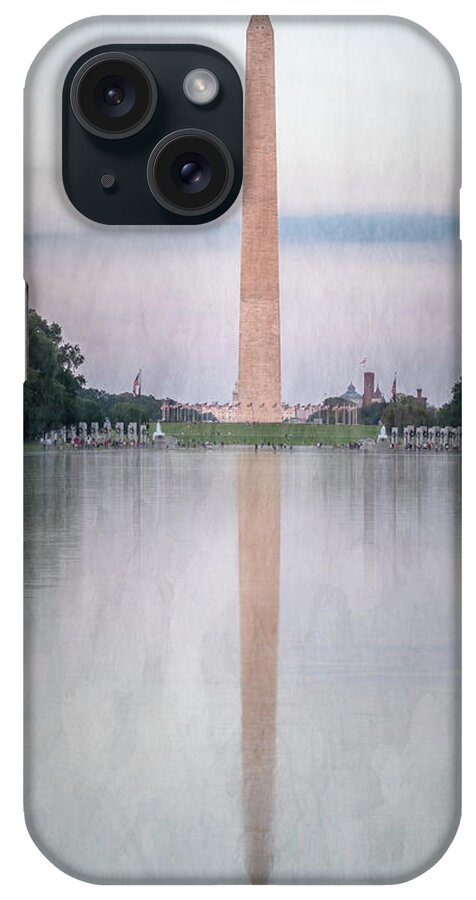Washington iPhone Case featuring the photograph Washington Monument Washington DC Painterly by Joan Carroll