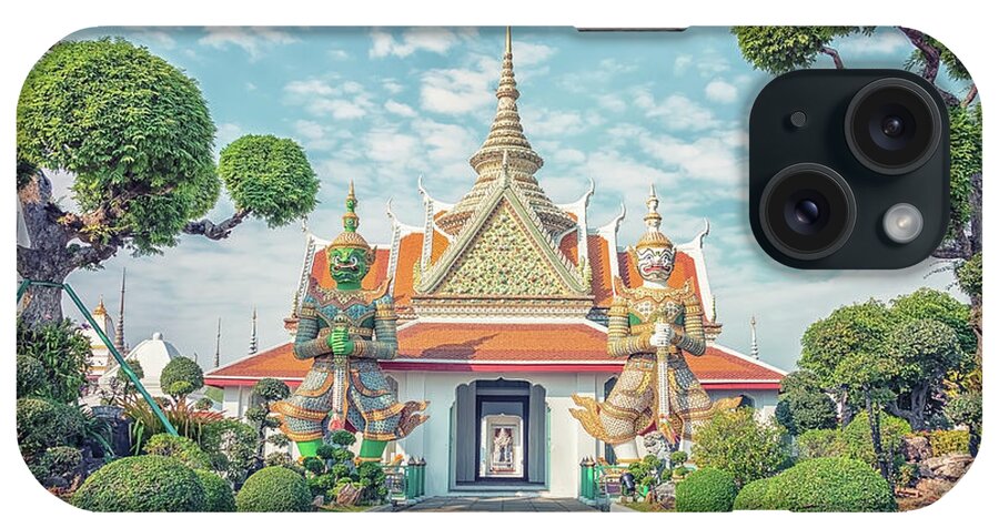 Ancient iPhone Case featuring the photograph Wat Arun Gate by Manjik Pictures