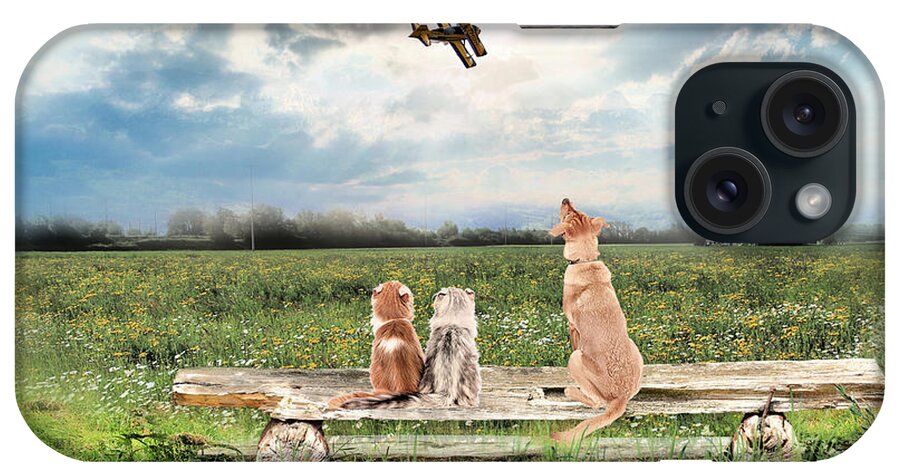 Cats iPhone Case featuring the mixed media Wat Is Dat ? by Morag Bates