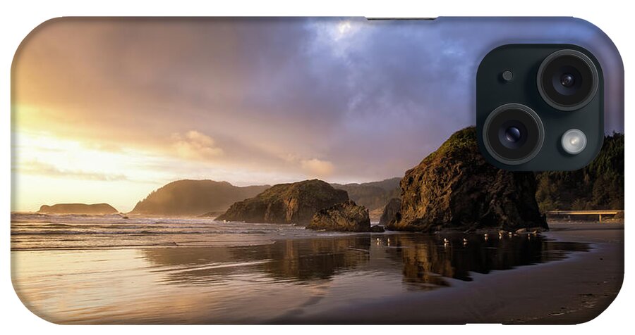 Beach iPhone Case featuring the photograph Watching the Sun Set by Jason Roberts