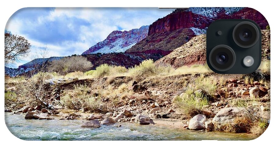 Zion iPhone Case featuring the photograph Watchman Trail, Zion Visitors Center,South entrance by Bnte Creations