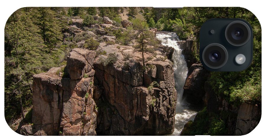 Water Fall iPhone Case featuring the photograph Water Fall in Big Horn National Park by Dorothy Cunningham
