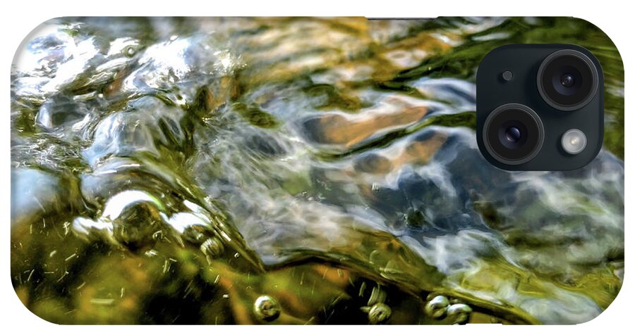 Water iPhone Case featuring the photograph Water Flowing in a Stream by Amelia Pearn