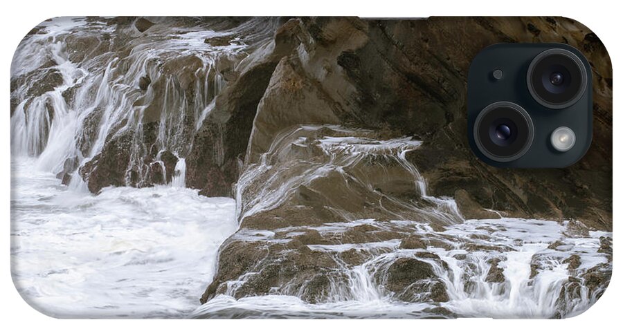 Ocean iPhone Case featuring the photograph Water Flowing off of Sandstone by Catherine Avilez