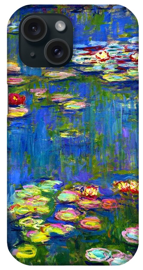 Claude Monet iPhone Case featuring the painting Water Lilies 22. by Claude Monet