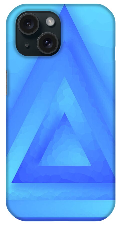Abstract iPhone Case featuring the digital art Water Pyramid by Liquid Eye