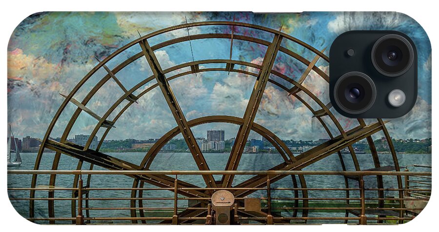 Hudson River iPhone Case featuring the photograph Water Wheel at Pier 66 by Cate Franklyn