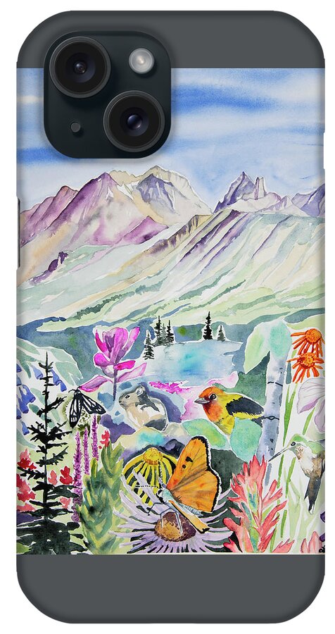 Telluride iPhone Case featuring the painting Watercolor - Telluride Memories by Cascade Colors