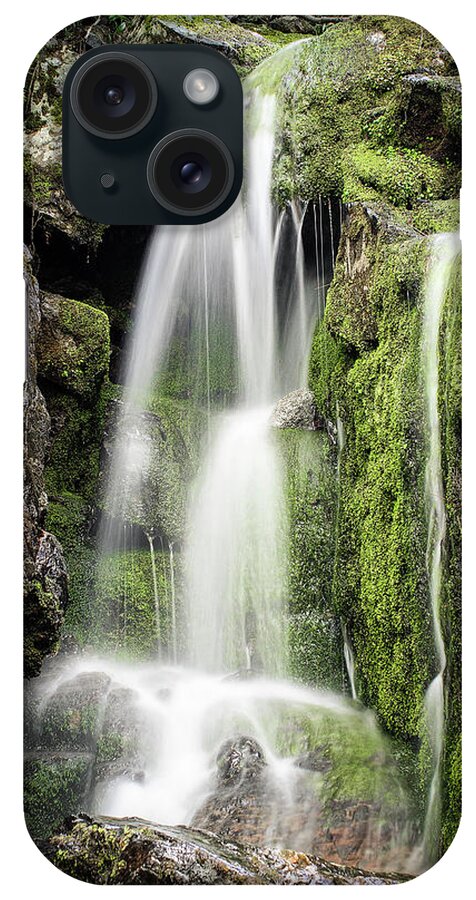Waterfall iPhone Case featuring the photograph Waterfall and Moss by Gary Geddes