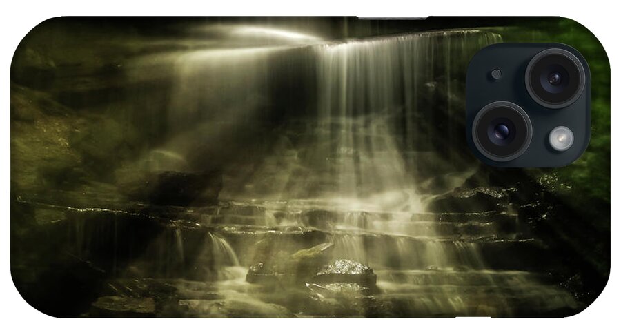 Waterfall Explosion Of Light iPhone Case featuring the photograph Waterfall Explosion Of Light by Dan Sproul