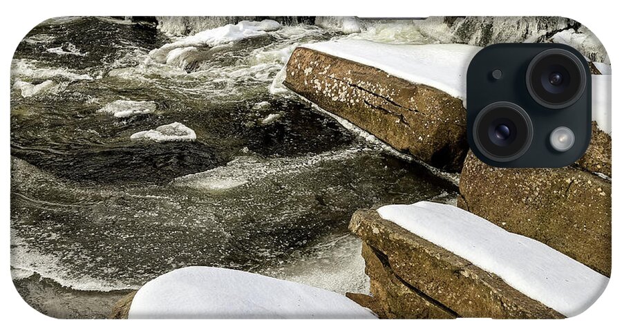 Water iPhone Case featuring the photograph Waterfall in Winter by Amelia Pearn