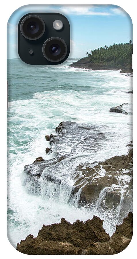Parque iPhone Case featuring the photograph Waterfall Waves at Parque nacional Cerro Gordo, Puerto Rico by Beachtown Views