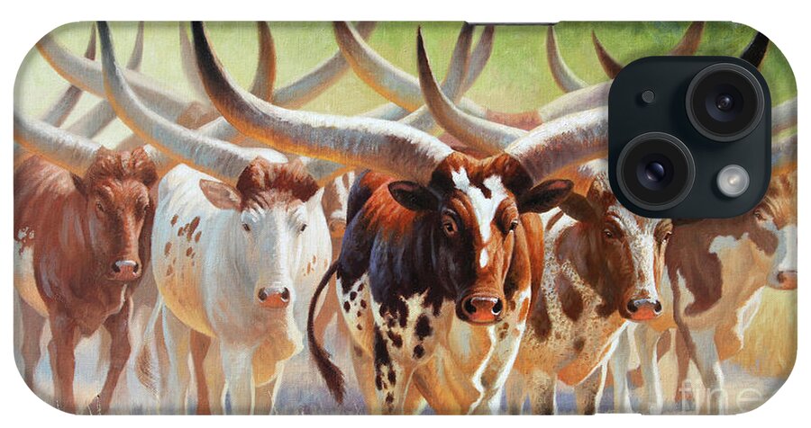 Cynthie Fisher iPhone Case featuring the painting Watusis by Cynthie Fisher