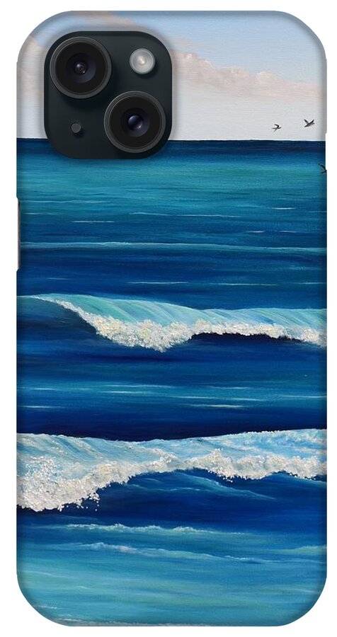 Waves iPhone Case featuring the painting Waves at the Treasured Coast by Torrence Ramsundar