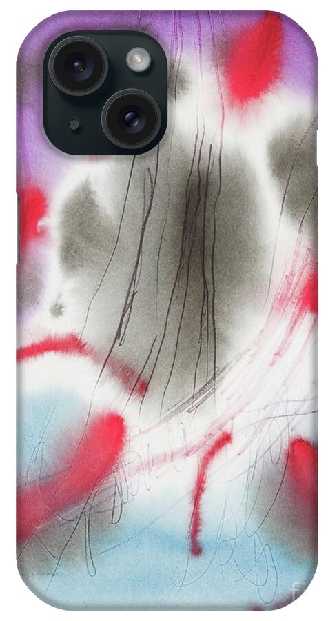 #wellred #red #watercolor #watercolorpainting #abstract #abstractart #glenneff #neff #thesoundpoetsmusic #picturerockstudio Www.glenneff.com iPhone Case featuring the painting Well Red by Glen Neff