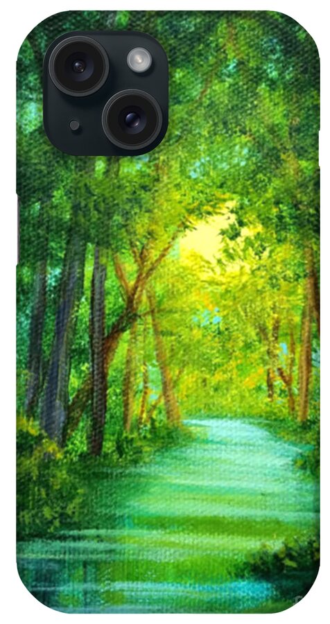 What iPhone Case featuring the painting What Lies Ahead? by Sarah Irland