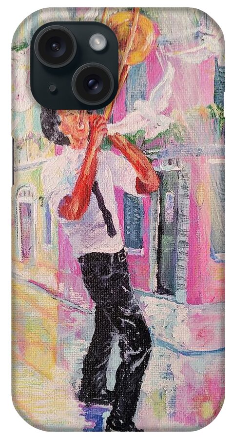 Nola iPhone Case featuring the painting When the Saints Go Marchin' In by ML McCormick