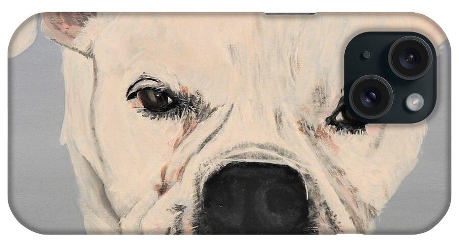 Dog iPhone Case featuring the painting Where is my Treat by Betty-Anne McDonald